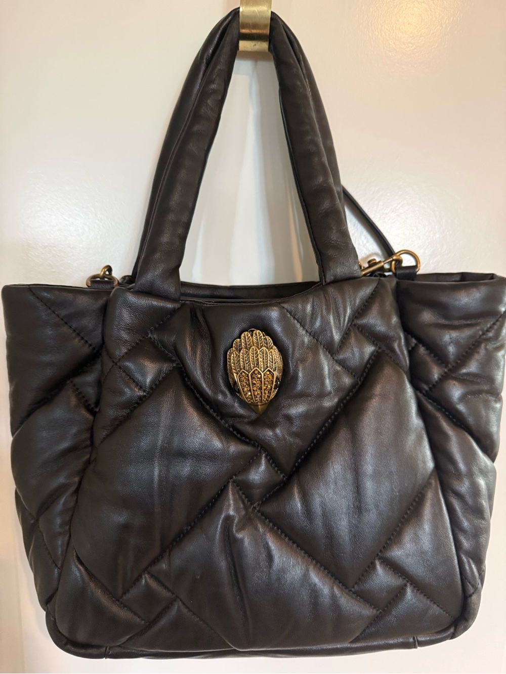 Kurt Geiger London Medium Kensington Puff Quilted Leather Shopper Bag.